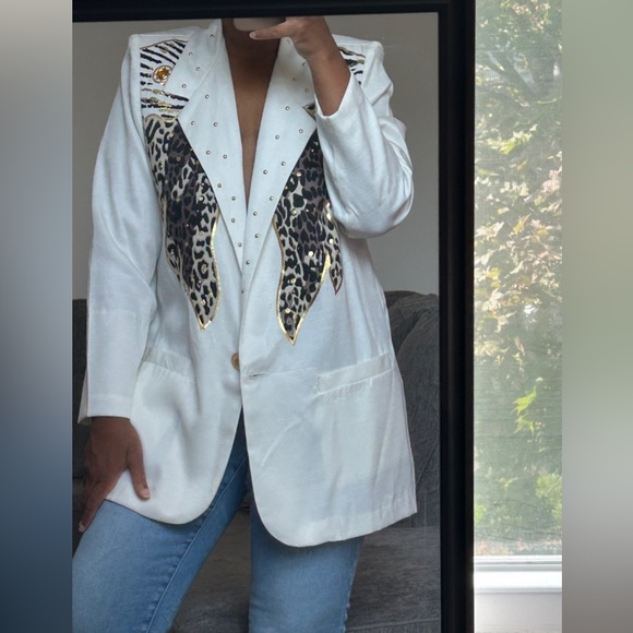 Vintage animal print blazer - Picture 1 of 3